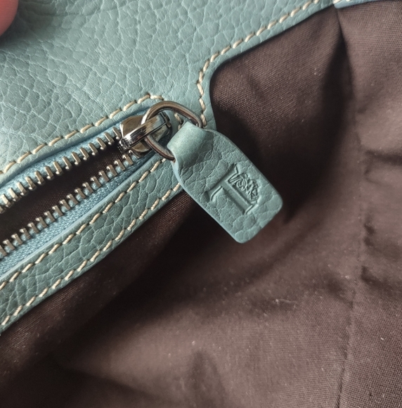 Tod's Handbag Purse Pebbled Leather Mint Green - Picture 7 of 8